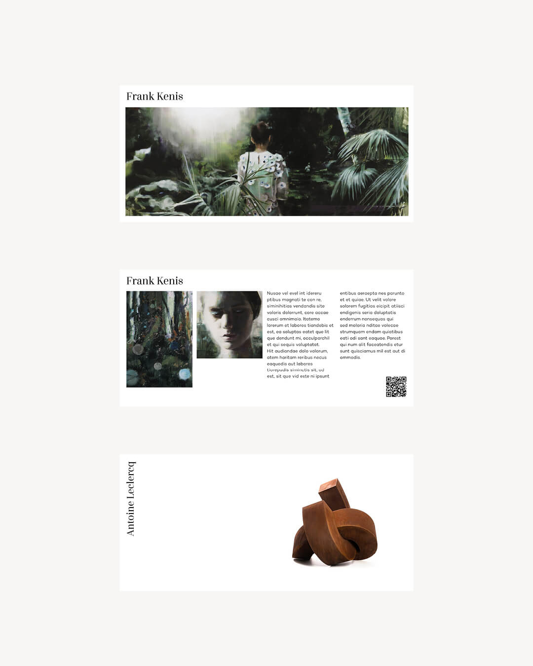 Etienne Gros
Nicolas Lavarenne
Ronald Westerhuis
Maxim Wakultschik
Frank Kenis
Antoine Leclercq
Eudald De Juana
Stefaan Van Biesen
Astrid Huisman-Biemans
Alain Winance
Thomas Lippick
Hans Temmerman
Claire Fontana
André Navez
Ilana Gal
François Betting
Andy Warhol
Nina Khemchyan
Emmanuel Fillion
Kris Coolens
Yaacov Agam